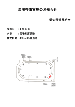 馬場整備実施のお知らせ