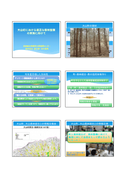 大山町における適正な森林整備の実施にむけて