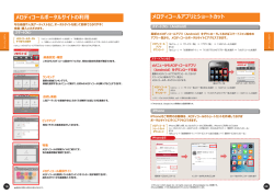 メロディコールポータルサイトの利用 メロディコールアプリと