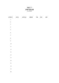 様式3 診療実績記録