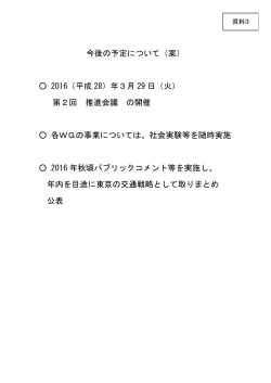 資料3・・・今後の予定
