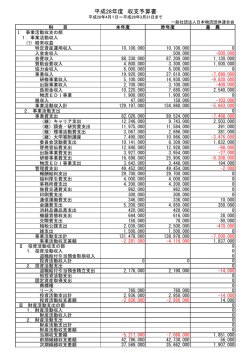 平成28年度 収支予算書