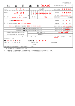 記入例 - 入間市