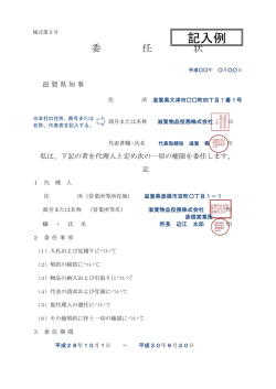 記入例 - 滋賀県