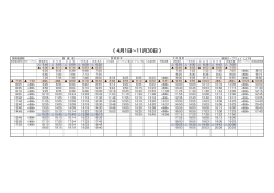 《 4月1日∼11月30日 》