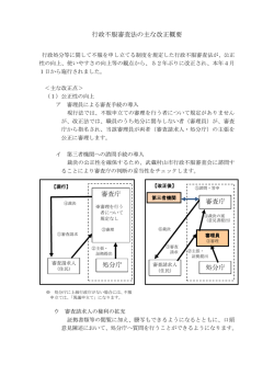 行政不服審査法の主な改正概要 （PDF 260.5KB）
