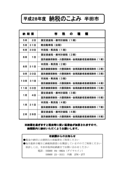 市 税 の 種 類