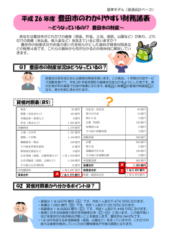 豊田市のわかりやすい財務諸表