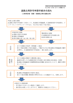 道路占用許可申請手続きの流れ