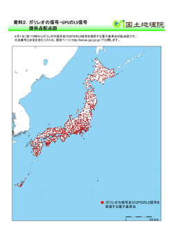 資料2．ガリレオの信号・GPSのL5信号 提供点配点図