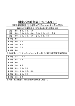 関東バス時刻表 - とちぎリハビリテーションセンター