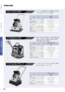 プレートコンパクタ バイブロコンパクタ インターロッキングプレート