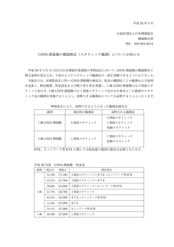 GNSS 測量機の機器検定（スタティック観測）について