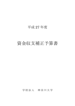 資金収支補正予算書