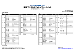 組み合わせ表ダウンロード - NAKABAYASHIカップ＞第1回関西プロ