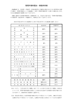 管理手数料届出・実施料率表