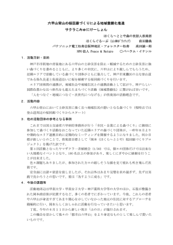 六甲山背山の桜回廊づくりによる地域豊饒化推進 サクラこみゅにけーしょん