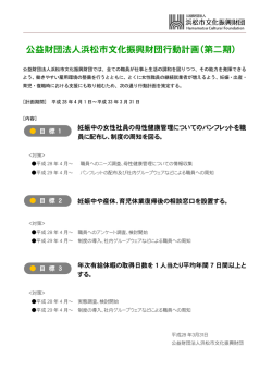 公益財団法人浜松市文化振興財団行動計画（第二期）