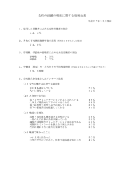 女性活躍推進法に基づく行動計画を策定しました