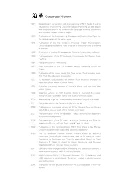 沿革 Corporate History