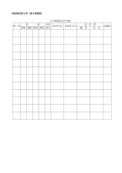 別記様式第2号（第5条関係） 立入検査証交付台帳 契 印 決 済 交付