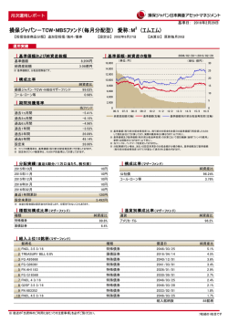 最新月次レポート - 損保ジャパン日本興亜アセットマネジメント
