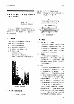穴あきPC板による外壁カーテン