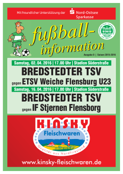 Fußballinfo aktuell - Bredstedter TSV Fußball