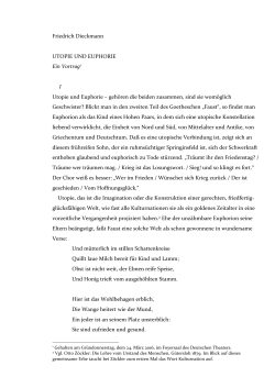 Zum Vortrag von Friedrich Dieckmann