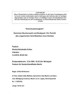 als PDF - Deutschlandradio Kultur