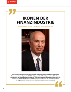 IKONEN DER FINANZINDUSTRIE - Anlegermagazin Mein Geld
