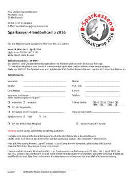 Handballcamp 2016 - Sparkasse Gießen