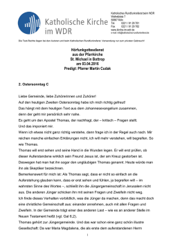 H&ouml;rfunkgottesdienst aus der Pfarrkirche St. Michael
