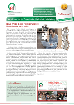 EH-Pinnwand - Evangelische Hochschule Ludwigsburg