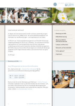 kiz newsletter - Universität Ulm