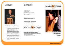 Dozent Kontakt - Percussion Rieger