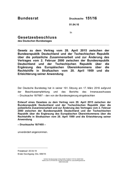 Bundesrat Gesetzesbeschluss - Umwelt