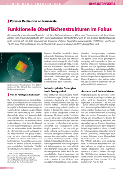 Artikel in der Märzausgabe von KunststoffXtra