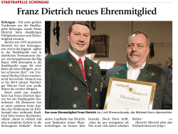 Franz Dietrich neues Ehrenmitglied