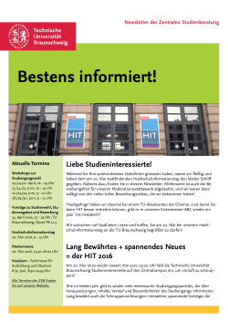 Bestens informiert! - Technische Universität Braunschweig