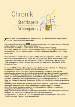 Chronik - Stadtkapelle Schongau