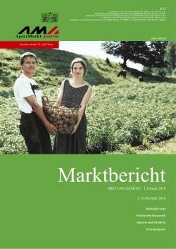 OBST UND GEMÜSE Februar 2016 2. AUSGABE 2016