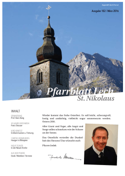 INHALT - Pfarre St. Nikolaus, Lech