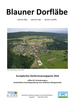 Europäischer Dorferneuerungspreis 2016