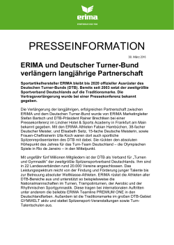 Erima verlängert Partnerschaft als Ausrüster des DTB