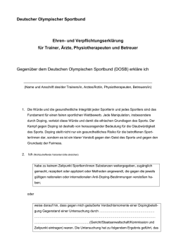 Ehren- und Verpflichtungserkl&auml;rung