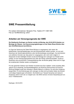 Pressemitteilung SWE - Stadt Esslingen am Neckar
