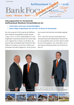 Informationen - Raiffeisenbank Westkreis F&uuml;rstenfeldbruck