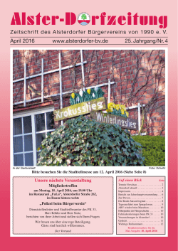 ABV-Zeitung Ausgabe April 2016 - Alsterdorfer Bürgerverein von