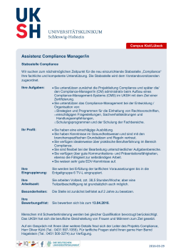 Assistenz Compliance Manager/in